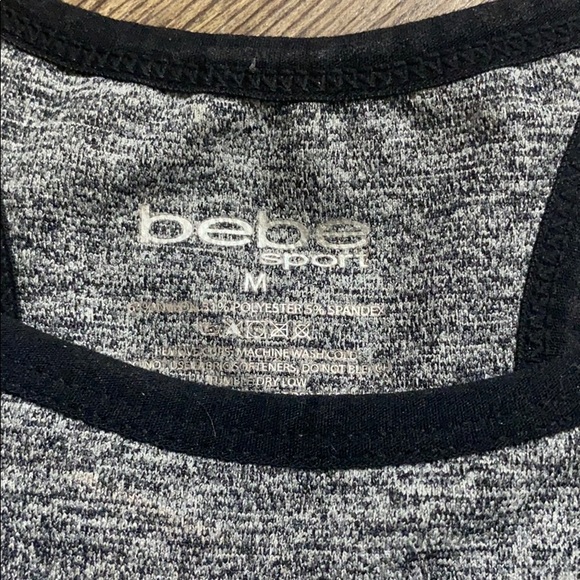 BEBE grey sports bra Size M - Picture 2 of 8